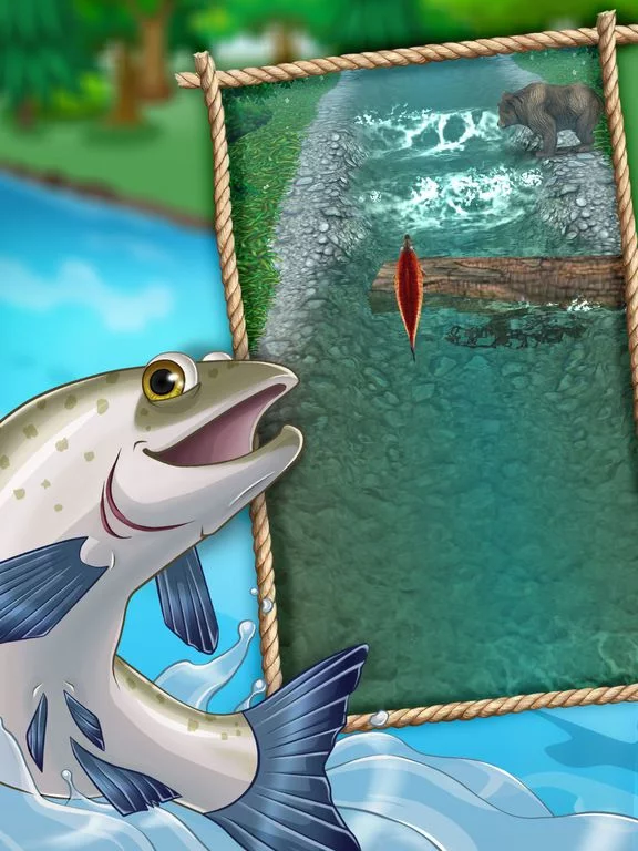 Изображение игры: Salmon Race - Swim and win!