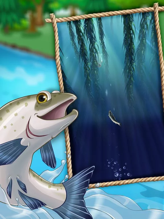 Изображение игры: Salmon Race - Swim and win!