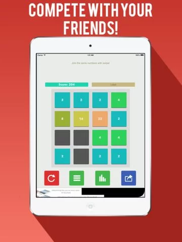 Изображение игры: 1024+ Free Math Puzzle Game (easier than 2048)