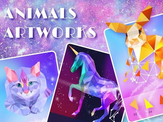 Изображение игры: Unicorn 3D Art: Puzzle Games