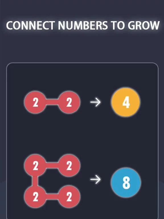 Изображение игры: 2 for 2 Dots Connect 2048
