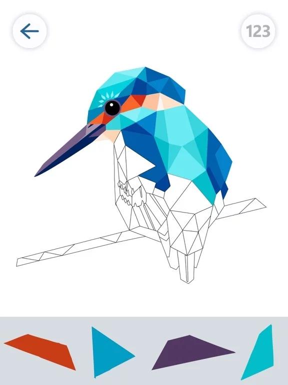 Изображение игры: Color by Number: Poly Jigsaw