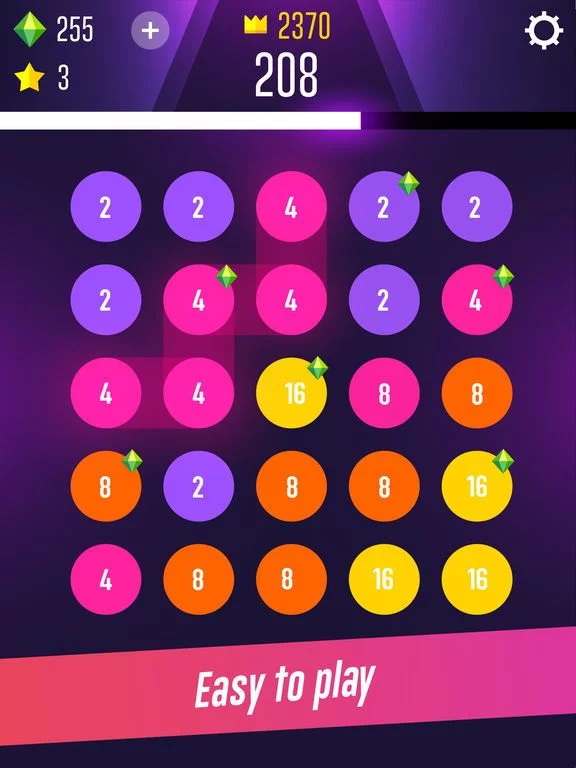 Изображение игры: 2048 connect: 2 & 2 game