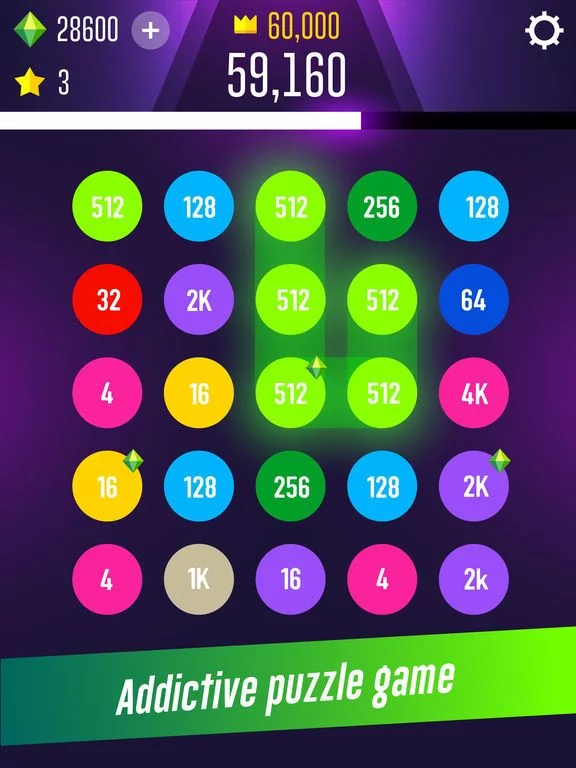 Изображение игры: 2048 connect: 2 & 2 game