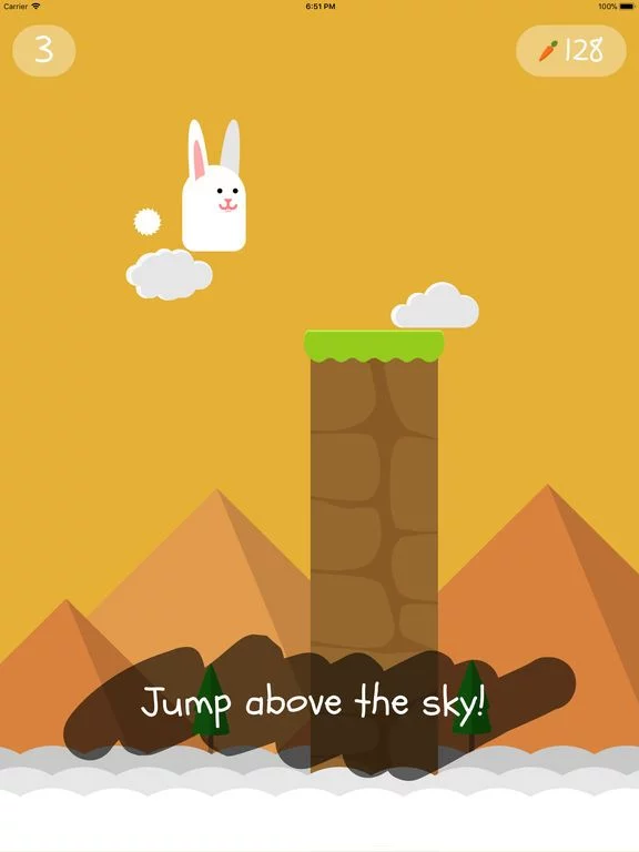 Изображение игры: Jump Jump Rabbit