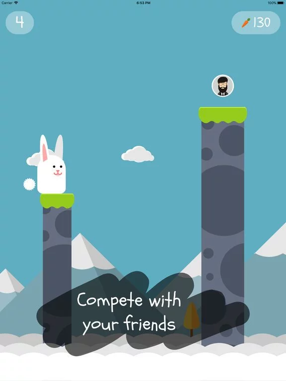 Изображение игры: Jump Jump Rabbit