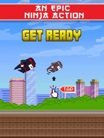 Изображение игры: Jumpy Spring Ninja - jump, dodge, & circle!