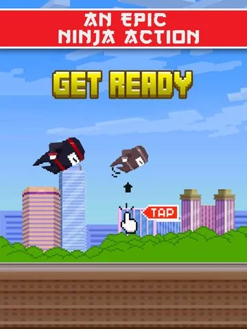 Изображение игры: Jumpy Spring Ninja - jump, dodge, & circle!