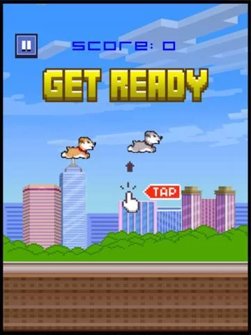 Изображение игры: Tiny Flying Puppy - flap dog flapping clumsy wings flyer games for boys