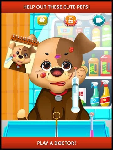 Изображение игры: Baby Pet Doctor & Little Animal Care - virtual pets vet spa & salon kids games for boys & girls