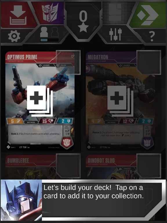 Изображение игры: Transformers TCG Companion App