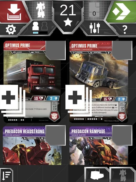 Изображение игры: Transformers TCG Companion App