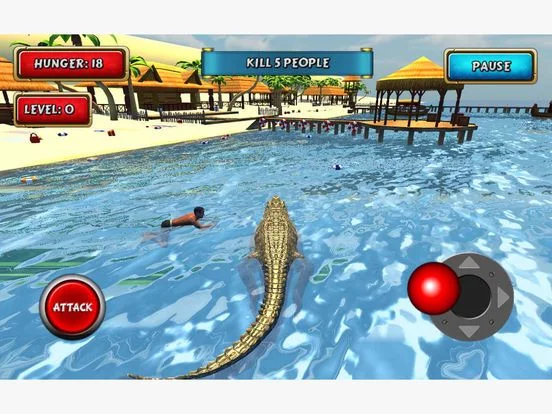 Изображение игры: Crocodile Sim Beach Hunt