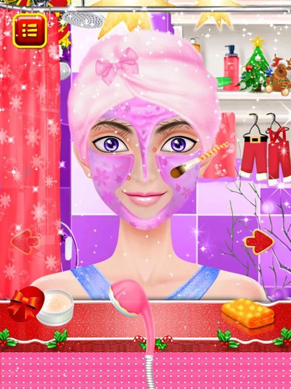 Изображение игры: Christmas Salon: XMAS Girls Games Makeover 2017