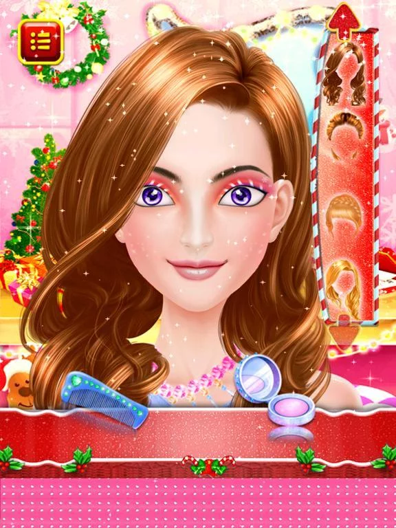 Изображение игры: Christmas Salon: XMAS Girls Games Makeover 2017