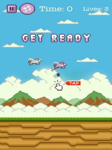 Изображение игры: Adventure of Flappy Unicorn Bird Flyer - Free 8-Bit Pixel Game