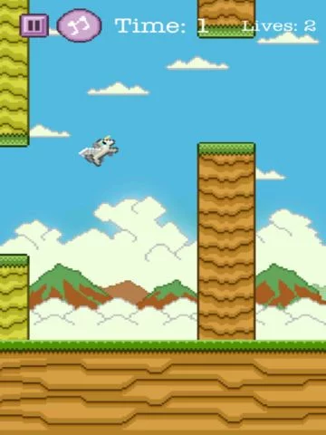 Изображение игры: Adventure of Flappy Unicorn Bird Flyer - Free 8-Bit Pixel Game
