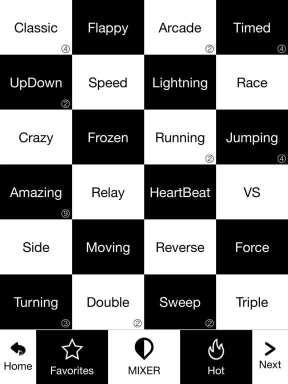Изображение игры: Black White Tiles (New): Piano Tiles Mini Games