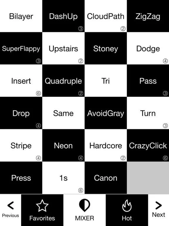 Изображение игры: Black White Tiles (New): Piano Tiles Mini Games