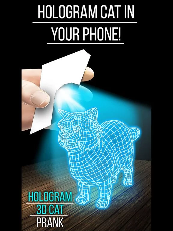 Изображение игры: Hologram 3D Cat Prank