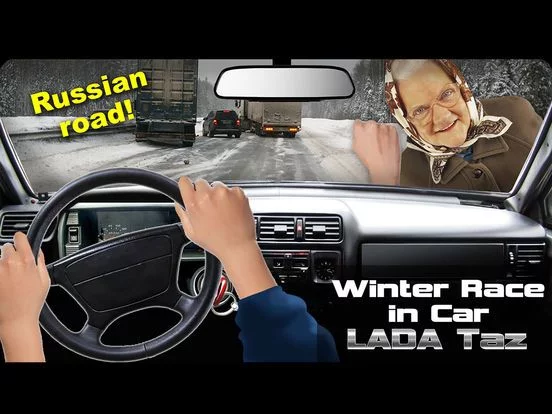 Изображение игры: Winter Race in Car Lada Taz