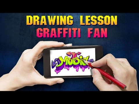 Изображение игры: Drawing Lesson Graffiti Fan