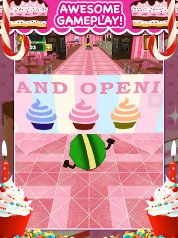 Изображение игры: 3D Cupcake Girly Girl Bakery Run Game FREE
