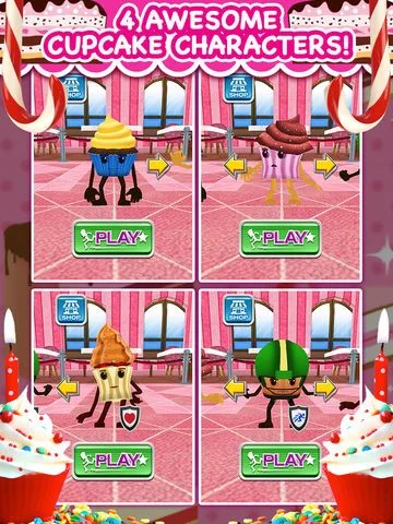Изображение игры: 3D Cupcake Girly Girl Bakery Run Game FREE