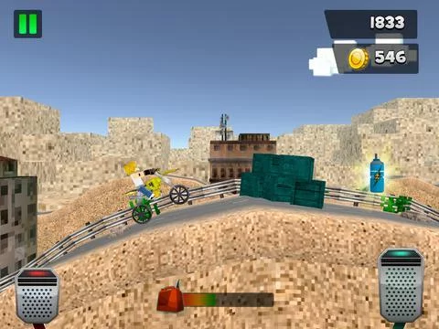 Изображение игры: Cubikes | Desert Dirt Bikes Racing & Crafting Game For Free