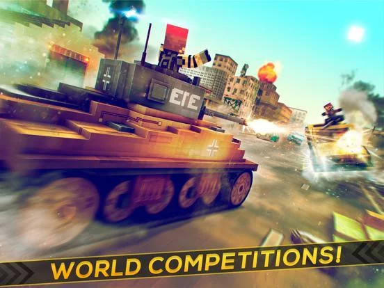 Изображение игры: Tank Simulator 2016 | Blocky Tanki Racing Battle