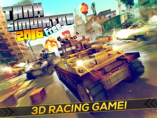 Изображение игры: Tank Simulator 2016 | Blocky Tanki Racing Battle