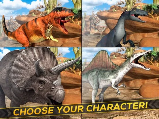 Изображение игры: Dinos Aurous . Dinosaur Simulator Racing Fun Game