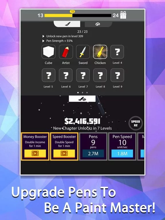 Изображение игры: Idle Painter 3D-Low Poly&Tap