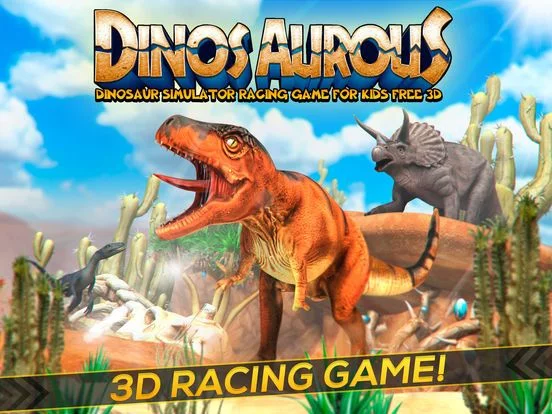 Изображение игры: Dinos Aurous . Dinosaur Simulator Racing Fun Game