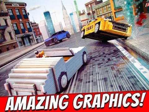 Изображение игры: Survival Cars . Free Blocky Craft Car Racing Games For Kids 3D