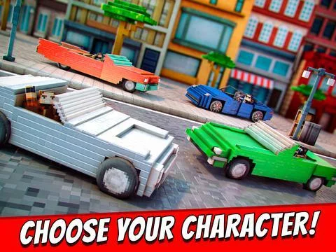 Изображение игры: Survival Cars . Free Blocky Craft Car Racing Games For Kids 3D