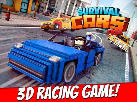 Изображение игры: Survival Cars . Free Blocky Craft Car Racing Games For Kids 3D