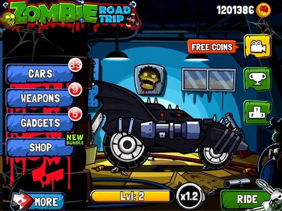 Изображение игры: Zombie Road Trip!