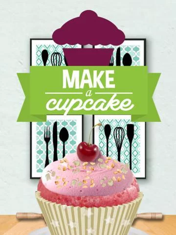 Изображение игры: Make A Cupcake - A Virtual Dessert Baking Maker Game For Kids & Adults HD Free