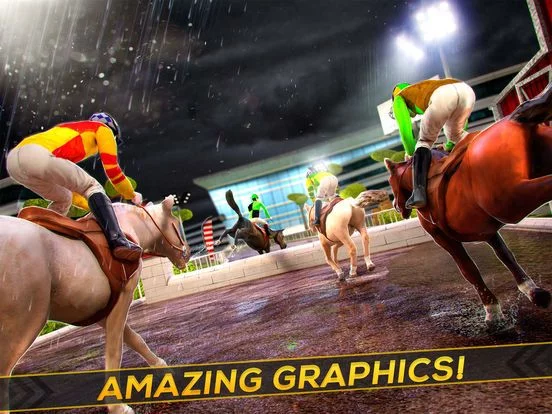 Изображение игры: My Haven Horse Racing . Wild Horses Races Game