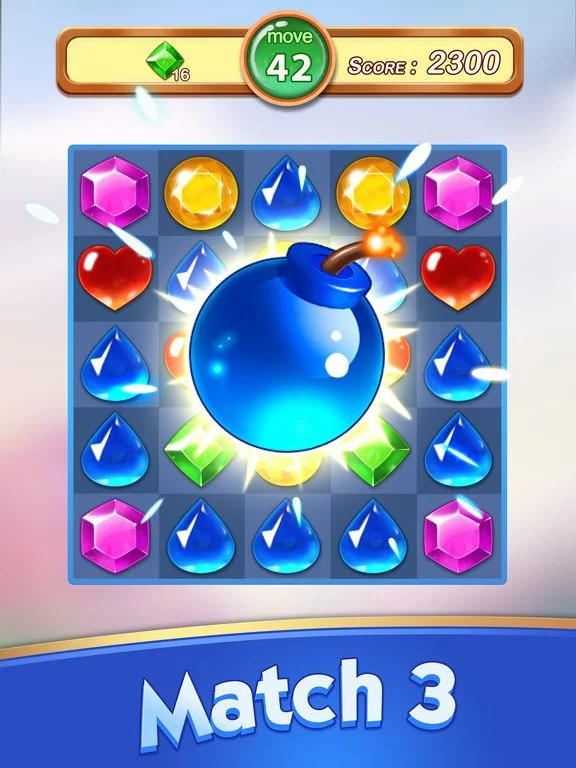 Изображение игры: Jewels & Gems - Match 3 Games