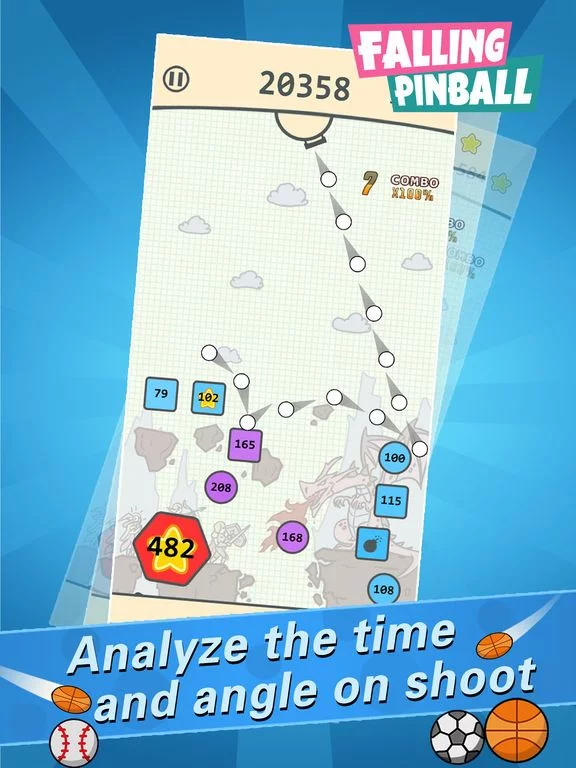 Изображение игры: Falling Pinball ！Dancing Balls