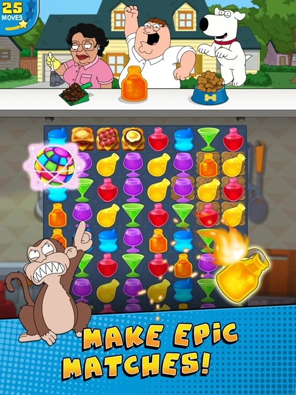 Изображение игры: Family Guy Freakin Mobile Game