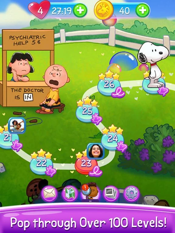 Изображение игры: Snoopy Pop+ Blast the Bubbles