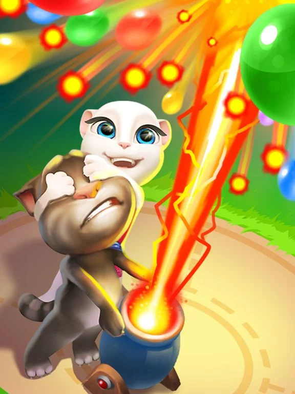 Изображение игры: Talking Tom Bubble Shooter