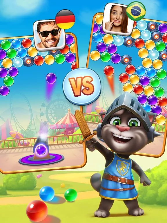 Изображение игры: Talking Tom Bubble Shooter