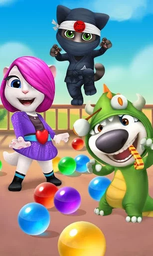 Изображение игры: Talking Tom Bubble Shooter