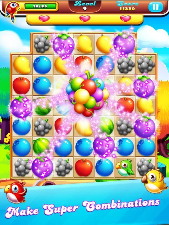Изображение игры: Fruits Garden & Pets - New Sweet Match 3 Blast