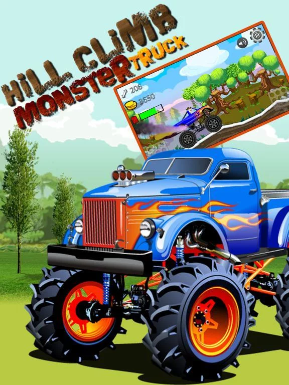 Изображение игры: Car Truck Hill Racing: Monster Mountain Climb