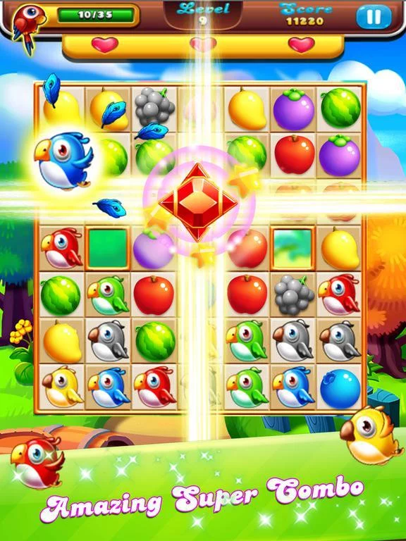 Изображение игры: Fruits Garden & Pets - New Sweet Match 3 Blast